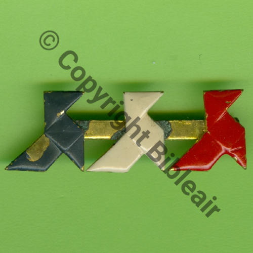 CROISIERE NOIRE AFRIQUE Gal VUILLEMIN... 3COCOTES Tricolore A PLAT sur barrette  SM  LAITON Eping Piston Dos lisse Src.Y.GENTY 12Eur01.25 